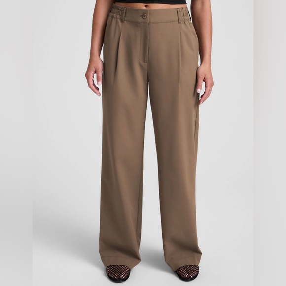 Beyond Yoga Status Wide Leg Trouser in Dune Size XS NW1251 Brown Pleated Pants - Picture 2 of 16